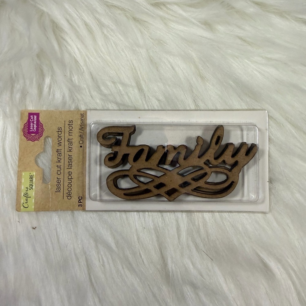 Craft Laser Cut Wood 'Family' Sign